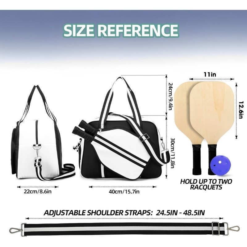  Large tote shoulder racquet sports bag