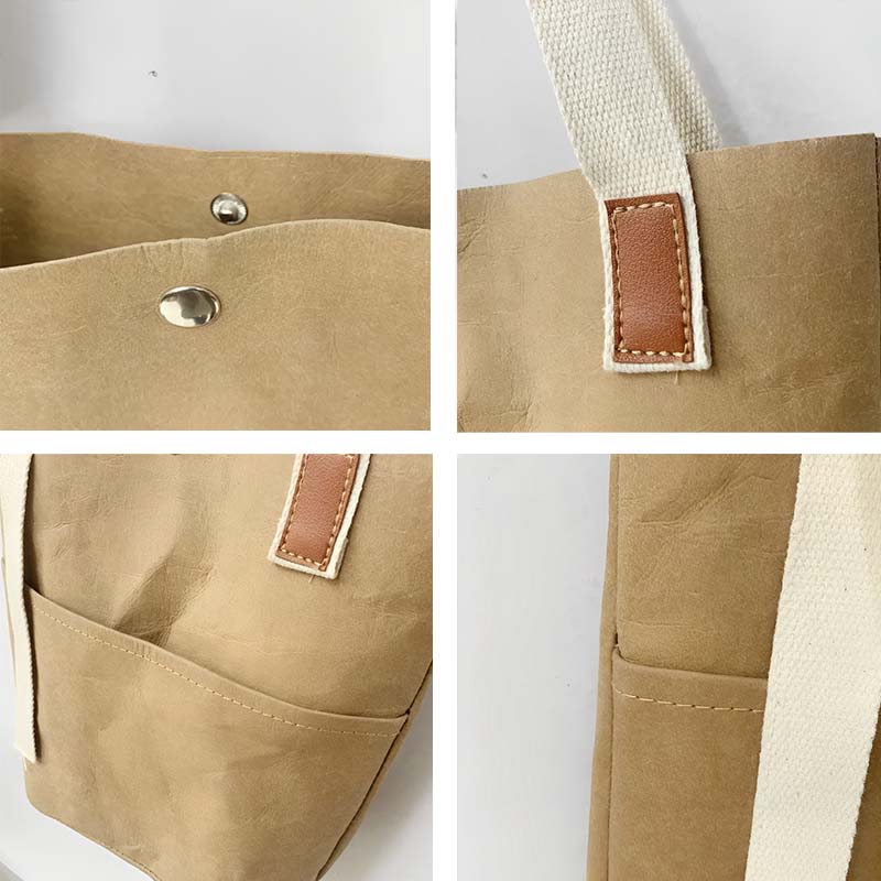 Tote Bag Canvas Shoulder Bag With Pockets