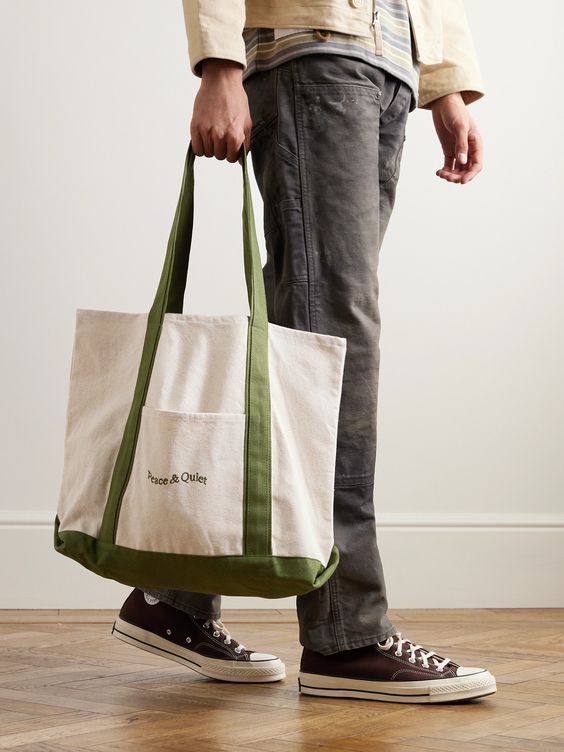 men canvas tote bag