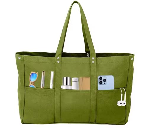 muti-pocket canvas tote bags